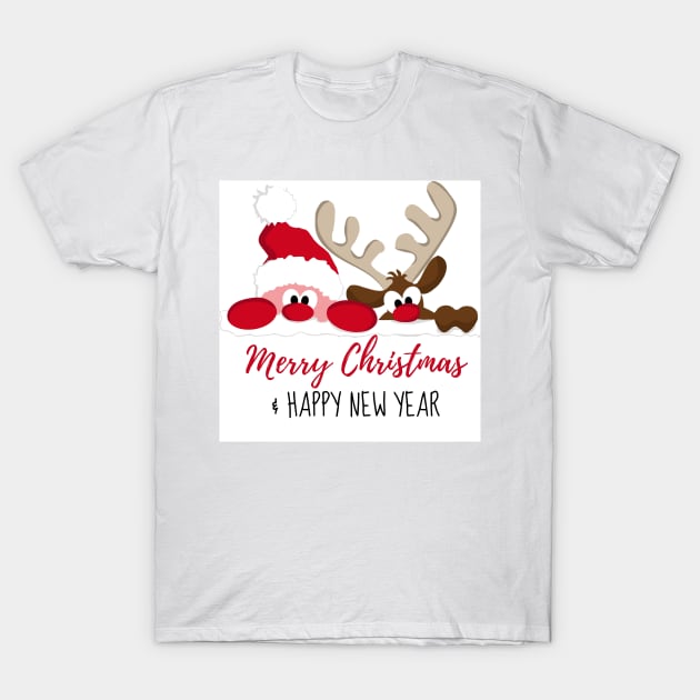 retro vintage pink santa claus T-Shirt by Fanu2612